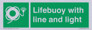 Lifebuoy with line and light